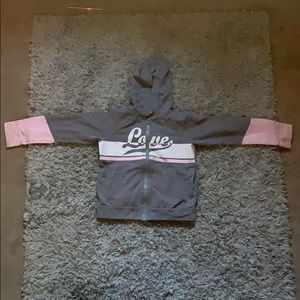 Zip up sweater with hoodie